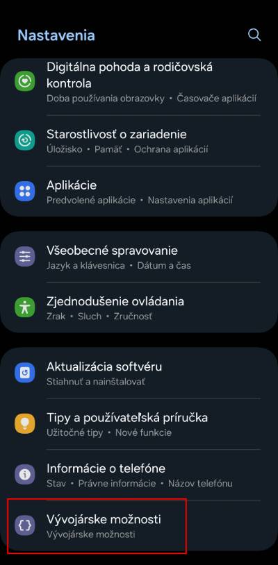 ako zapnut vyvojarske nastavenia android_4