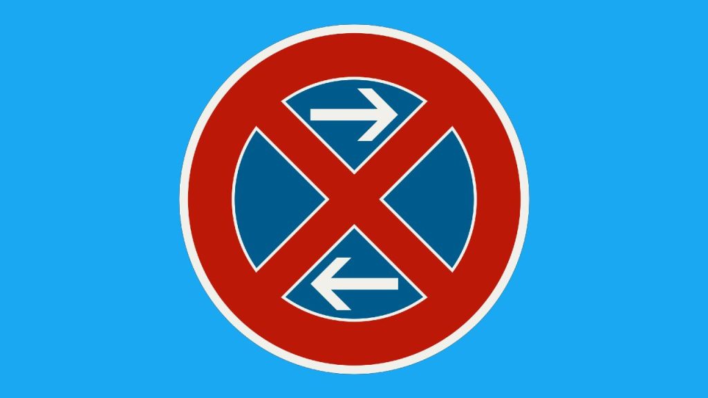 dopravna znacka zakaz zastavenia vyznacenie priebehu zakazu