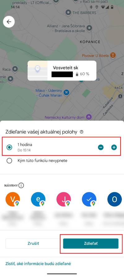 zdielanie polohy cez Google Mapy navod_3