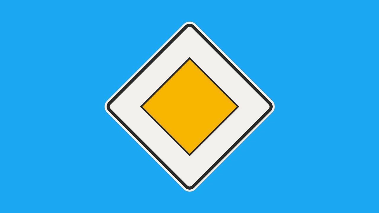 dopravne znacky P8 – Hlavna cesta