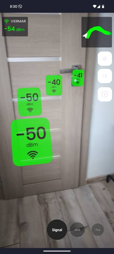 kvalita Wi-Fi cez AR