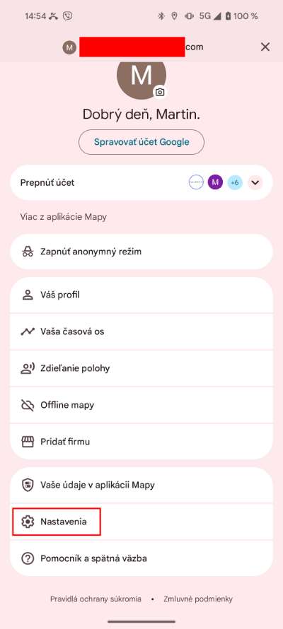 Google Mapy ako nastavit typ vozidla