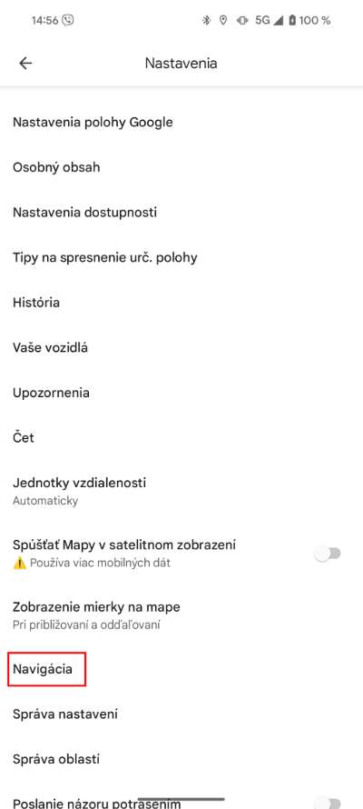 Google Mapy zapnutie usporsnych jazd_1