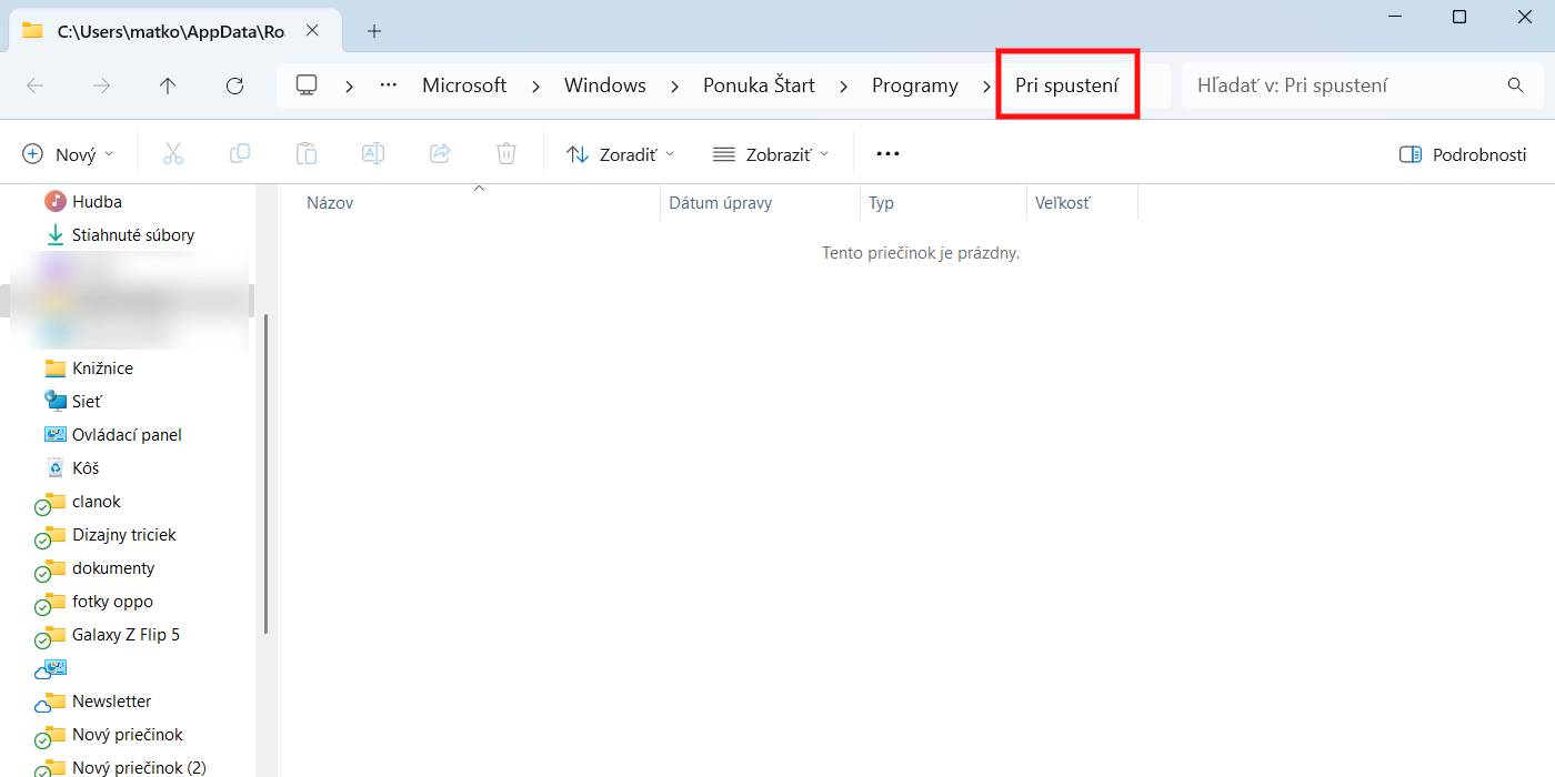 startup aplikacie windows