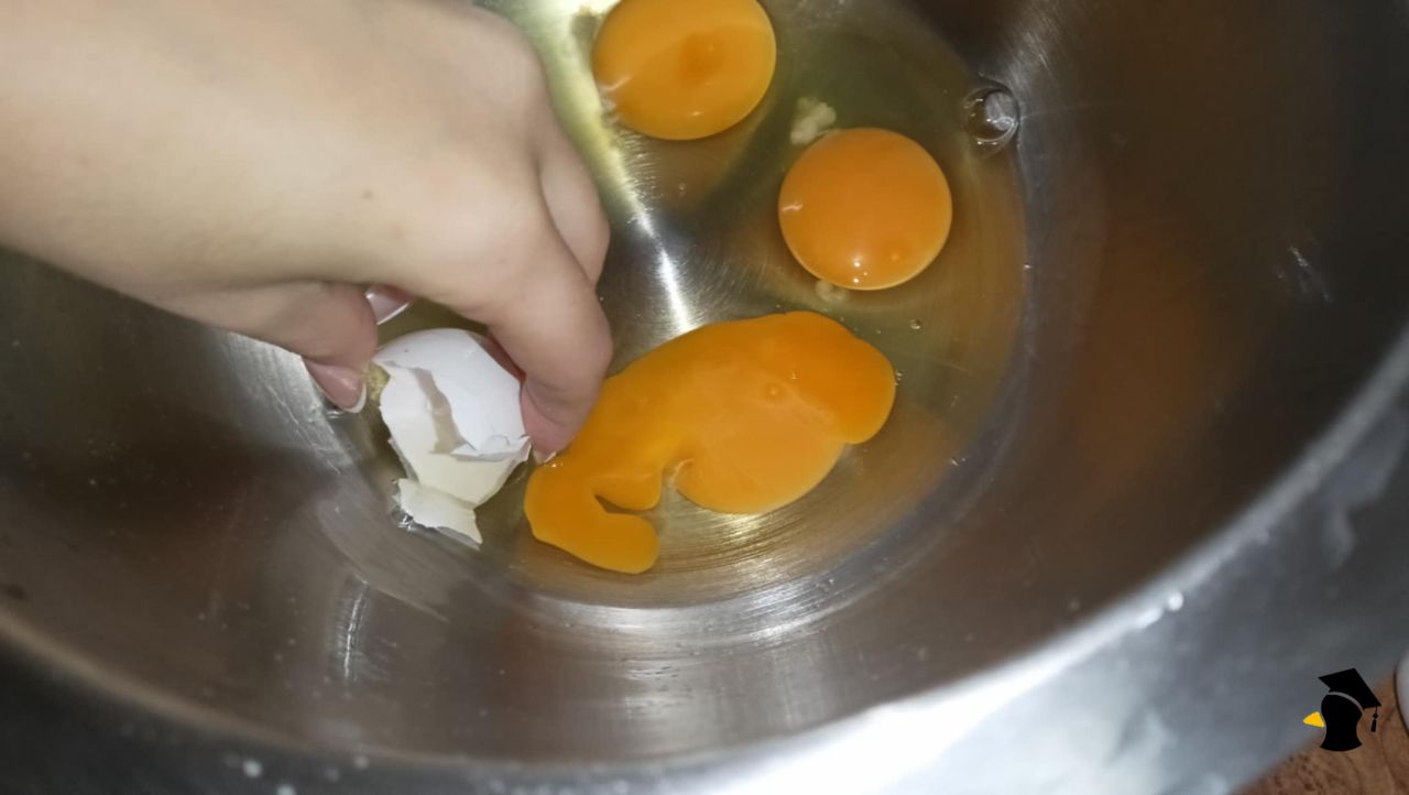 škrupina vo vajičkach