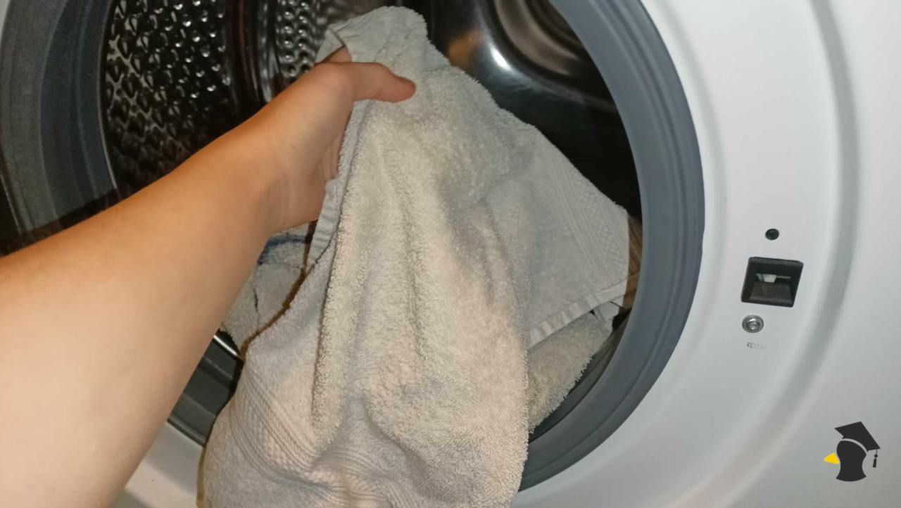 vlozenie frote uteraku na susenie pradla