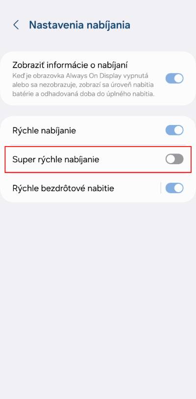 ako zapnut superrychle nabijanie android_3
