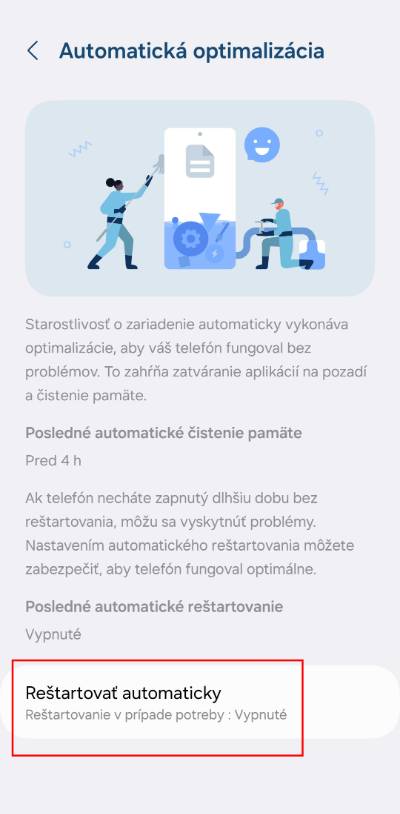 automaticky restart telefonu ako nastavit optimalizacia RAM_3