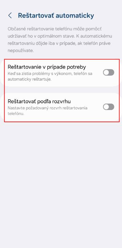 automaticky restart telefonu ako nastavit optimalizacia RAM_4