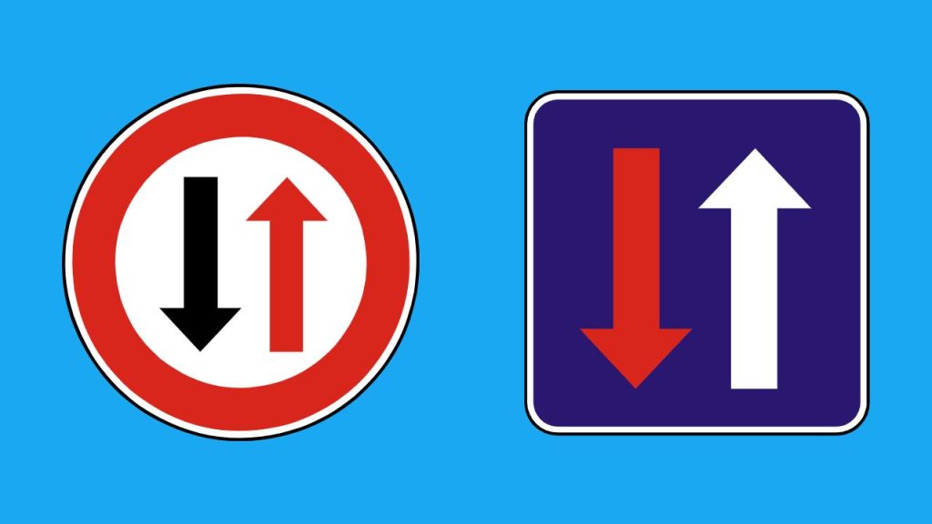 dopravne znacky P 10 a P 11 rozidle vo vyzname