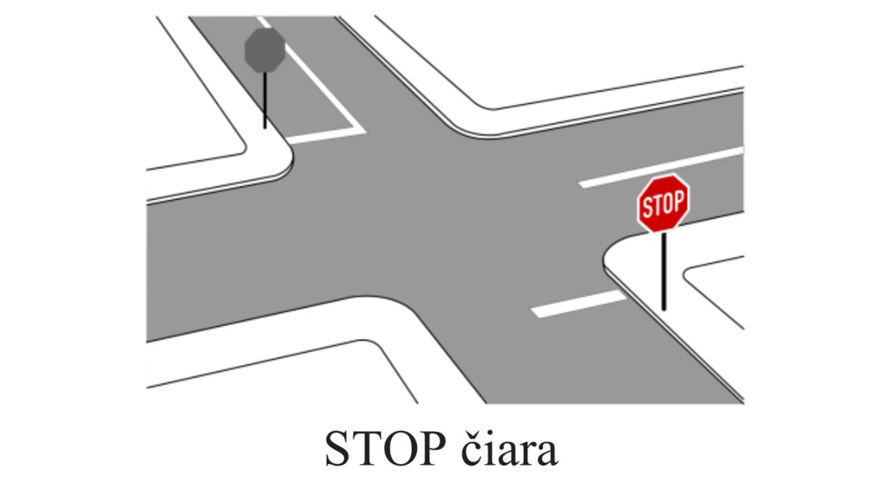 ciara a znacka stop na ceste