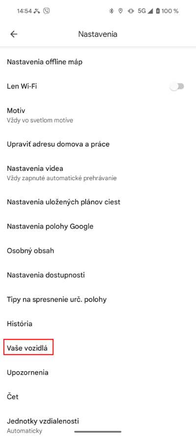 Google Mapy ako nastavit typ vozidla_2