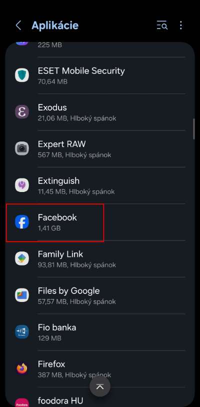vymazanie dat a cache pamate android aplikacia navod_1